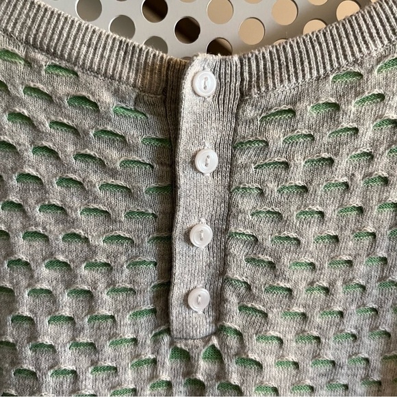 Halogen Women’s Top Size Small Perforated White and Green. Free with Purchase - Picture 10 of 10